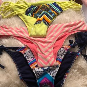 3 pair lot M/L NWT RIP CURL BIKNI BOTTOMS